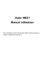 Haier W627 User Manual preview