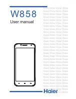 Preview for 1 page of Haier W858 User Manual