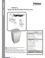 Haier XPB40-32 User Manual preview