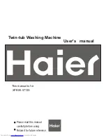 Preview for 1 page of Haier XPB90-0713S User Manual