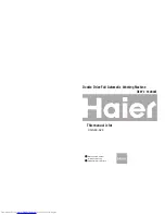 Preview for 1 page of Haier XQS80-828 User Manual