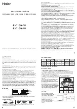 Preview for 1 page of Haier ZY/T-QHA736 Installation And User Instructions
