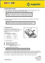 Preview for 20 page of Haklift SKTH50018V Manual