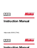 HAKO Hakomatic B910 (7744) Instruction Manual preview