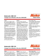 Preview for 27 page of HAKO Hakomatic E 430 Instruction Manual