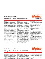 Preview for 36 page of HAKO Hamster 500 E Instruction Manual