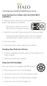 Preview for 2 page of Halo Compact Bolt Quick Start Manual