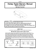 Halsey Taylor 7120 Owner'S Manual preview