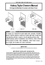 Preview for 1 page of Halsey Taylor HRFG-ER Owner'S Manual