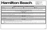 Preview for 27 page of Hamilton Beach 51180 Use & Care Manual