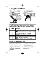 Preview for 6 page of Hamilton Beach 62680 - PROCTOR Silex 6 Speed Mix Mate Hand... Use & Care Manual