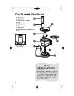 Preview for 4 page of Hamilton Beach 70450 - 6 Cup Bowl Food Processor Use & Care Manual