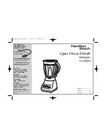 Hamilton Beach Aguas Frescas 50162 Use & Care Manual preview