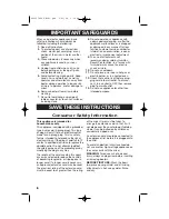 Preview for 4 page of Hamilton Beach Eclectrics 63225 User Manual And Recipes