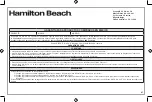 Preview for 47 page of Hamilton Beach FP42 Manual