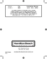 Preview for 28 page of Hamilton Beach HHD601 Operation Manual