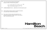 Preview for 52 page of Hamilton Beach SC42 Operation Manual - Original Instructions