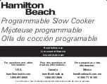 Hamilton Beach Set 'n Forget 33969 User Manual preview