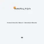 Hamilton G10.211 General Instruction Manual preview