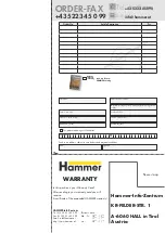 Preview for 43 page of Hammer N4400 User Manual