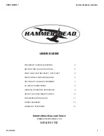 Preview for 1 page of Hammerhead SERVICE-21 User Manual