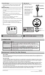 Preview for 2 page of HAMPTON BAY 0817039-BA Use And Care Manual