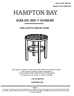 Preview for 22 page of HAMPTON BAY 1003 391 254 Use And Care Manual