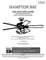 HAMPTON BAY 52-LASO Use And Care Manual preview