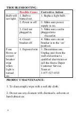 Preview for 6 page of HAMPTON BAY 535 922 Instruction Manual