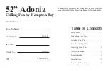 Preview for 3 page of HAMPTON BAY Adonia Owner'S Manual