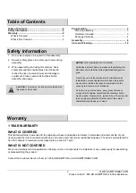 Preview for 2 page of HAMPTON BAY BEDFORD DS05QRH Use And Care Manual