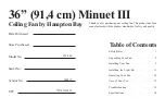 Preview for 4 page of HAMPTON BAY Minuet III AG806C-EB Owner'S Manual