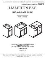 HAMPTONBAY BASE CABINET B12 Use And Care Manual preview