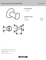 Preview for 1 page of Hans Grohe E Face Cloth Hook 06594XX0 Brochure