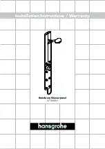 Hans Grohe Raindance Showerpane Installation Instructions Manual preview