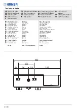 Preview for 14 page of Hansa FORSENSES 6465 0200 82 Installation And Maintenance Manual