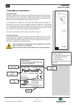 Preview for 7 page of Hanskamp PipeFeeder Installation And Operating Instruction