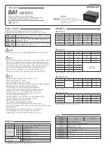 Preview for 1 page of HANYOUNGNUX BA 1 Series Instruction Manual