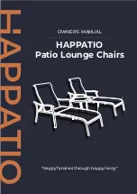 Preview for 1 page of HAPPATIO Patio Lounge Chairs Owner'S Manual