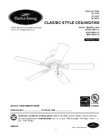 Harbor Breeze CLASSIC STYLE BDB52LW5N User Manual preview