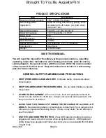 Preview for 2 page of Harbor Freight Tools CEN-TECH 2458 Assembly And Operating Instructions Manual