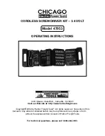 Preview for 1 page of Harbor Freight Tools Chicago Electric 47953 Operating Instructions Manual