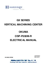 Hardinge GX Series Electrical Manual preview