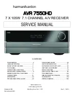 Harman Kardon AVR 7550HD Service Manual preview