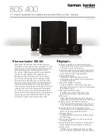 Harman Kardon BDS 400 Specifications preview