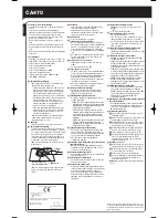 Preview for 8 page of Harman Kardon CA470 User Manual