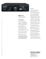 Preview for 2 page of Harman Kardon DVD 5 Specifications