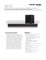 Harman Kardon SB 30 Brochure & Specs preview