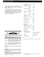 Preview for 2 page of Harman Kardon TU912 Owner'S Manual