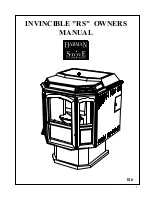 Harman Stove Company Invincible RS Owner'S Manual preview